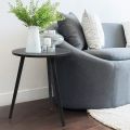 Side Table, Round Modern Home Decor Coffee Tea End Table for Living Room, Bedroom and Balcony, Easy Assembly. 