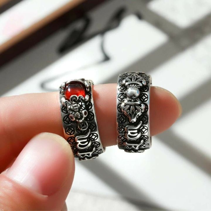 New [uper21]-Lucky Pixiu Charm Ring -Men Vintage Open Adjutable Ring ...