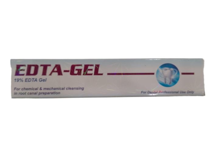 Edta Gel 19% for chemical and mechanical cleansing in root canal preparation dental