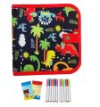 Erasable Doodle Book with 3 Coloring Pens & 2 Wipes Double-Sided Kids' Drawing Writing Book 10 reusable Pages. 