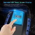 Digital Tyre Inflator Pump, Coquimbo 12V DC 150PSI Portable Air Compressor for Car Tyre with 35L/Min Air Flow, 3 Nozzle Adaptors, Bright LED Light and HD LED Display with Storage Bag. 