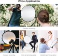 5-in-1 Light Reflector Photography Diffuser Collapsible Portable for Studio and Outdoor Lighting Gold Silver White Black Translucent Size 110cm. 