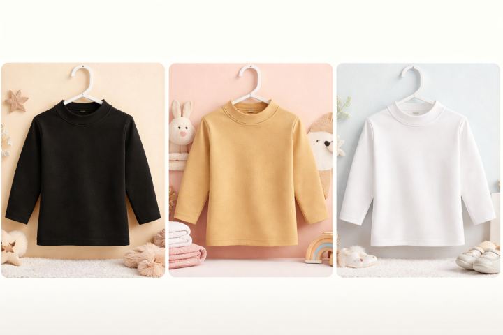 Pack of 2 Kids High Neck Inner Shirts | Warm Cotton Thermal Innerwear ...