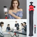 New AY-49H Vlogging Video Shooting Kit For Mobile Phones - Youtube - Tiktok  Tripod Kit With Microphone - Photography LED Light And Bluetooth Remote - Multi Angles-Flexible - All in One - Can Be Used As Selfie Stick. 