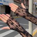 Lace Sunscreen Sleeve Summer Thin UV Protection Ice Sleeve Fashion Friving And Riding Ice Silk Arm Cover 1Pair. 