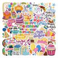 Happy Birthday Stickers Aesthetic Cartoon Notebook Car Laptop Notebooks Kids Toys Phone Cases Planner Skateboard Kids' Luggage. 