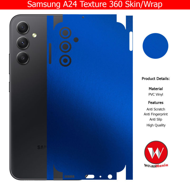 Samsung%20Galaxy%20A24%20Skin/Wrap%20360%20Protection%20Sheet/%20Carbon%20fiber/%20Matte/%20Transparent/%20Lamination%20Back%20And%20Sides%20Included%20Camera%20Skin%20-%20Image%206