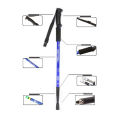 1 Piece Straight-Handle Telescopic Hiking Walking Stick Trekking Pole Alpenstock Anti-Shock Anti-Skid - Black. 