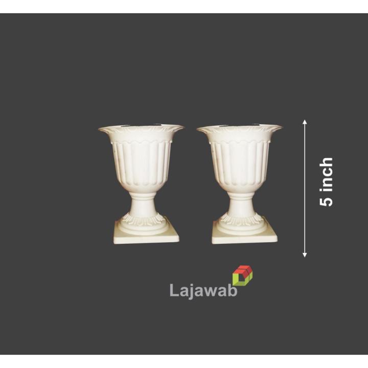 Pack of 2 Tiny Planter for artificial flowers 5 inch height