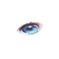 5 Pair Boy/Girl Long eyelashes Decals Glass crystal Eye Chips Paper Cartoon Eyes Stickers Anime Figurine Doll Face Organ Paster. 