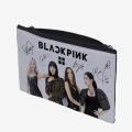 Black Pink Pencil Pouch for Girls - Digitally Printed on Fabric by Jazzi Store. 