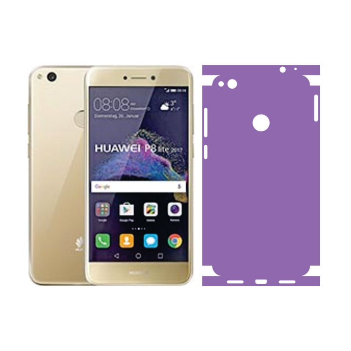 Huawei Honor 8 Lite - Huawei P8 Lite (2017) Back Paper Self Adhesive Lamination Anti-Stain 0636 LIGHT PURPLE Sheet Wrap Cover