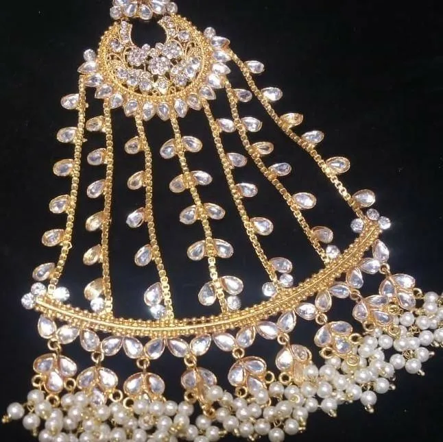 Jhumar%20Pearl%20Polki%20Kundan%20Golden%20Color%20-%20Premium%20Quality,%20Stylish%20And%20Traditional%20%20Jewelry%20Piece%20-%20Image%206