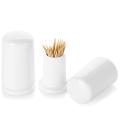 White Bone China Toothpick Holder With Lid - Meraki Crafts. 