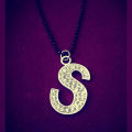 S Alphabet Locket with Chain For Girls and Boys. 