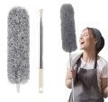 AL-MEHRAN  Microfiber Feather Duster, Bendable & Extendable, 100 inches Expandable Handle, Grey (Feather Dusters). 