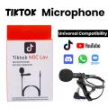 3.5mm Microphone Professional Lavalier Omnidirectional Mic Mobile Phone-Universal social media Mic. 