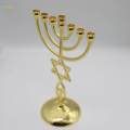 Jewish Candlestick Metal Candle Holder 7 Branch Antique Designed Height 21cm. 