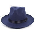 Fedora hat retro top hat British jazz hat male Michael Jackson hat autumn and winter unisex big brim hat. 