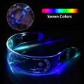 OIMG Colorful Luminous Glasses Led Glasses Futuristic Electronic Visor Glasses Luminous Glasses For Christmas Halloween Party Bars Rave Festival Dancing Shows. 
