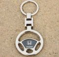 Honda Metal Steering Key-chain | Luxury Keyring For Car & Bike | Trendy Steering Wheel Design – Keychain For Bikes & Cars – Silver. 