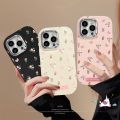 Vintage Art Small Flower Butterfly Phone Case Compatible for IPhone 7Plus 15 14 13 11 12 Pro Max 7 8 Plus XR XS Max X 8Plus Cartoon Fresh Floret Luxury Plating Metal Lens Soft Cover. 