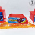 Spiderman Gauge Electric Train Set Toy For Kids Boys & Girls - Operated Battery - Red. 
