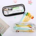 Transparent PVC Exam Pencil Case High Quality Student Zipper Stationery Storage Case Pouch Organizer for School Test. 