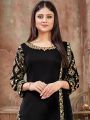 3Pc Patyala Shalwar Kameez For Women's/Girls SM-06 Black. 