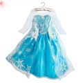 Disney Frozen Princess Girl Dress Snow Queen Elsa Dress Costume Children Cosplay Clothing Baby Kids Dresses Elza Dress. 