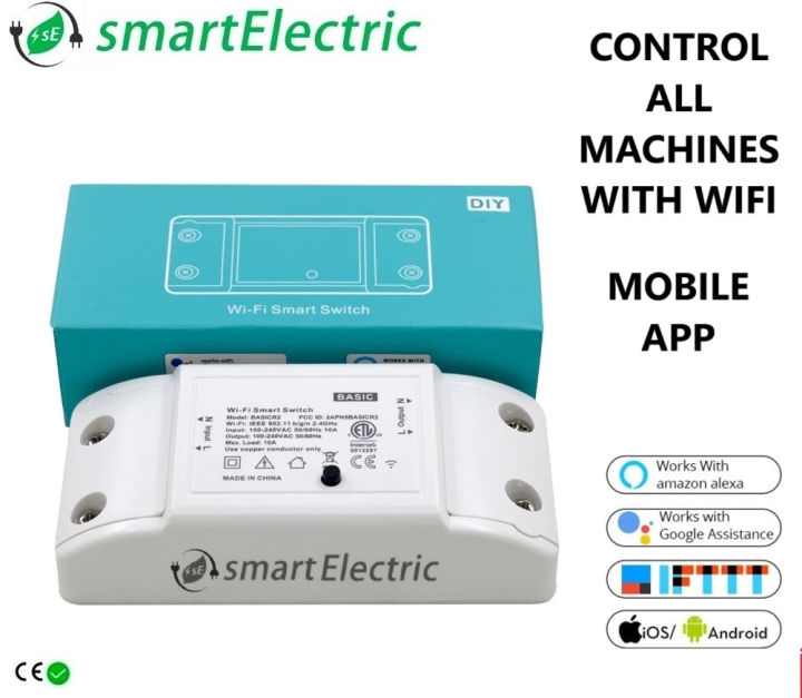 Mobile Home Controller, IOT Internet of Things, WiFi Smart Controller Switch, Smart Life Mobile APP, Remote Control Works with Alexa Google Home