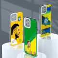 Jizetin for Redmi 12 Back Cover Crystal Transparent Neymar Star Soft Full Camera Cover Protection Phone Cases. 