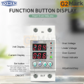 TOMZN Din Rail Dual Display Adjustable Over Voltage Current and Under Voltage Protective Device Protector Relay TOVPD1-60-EC 60A 220V 230V Surge Protector. 