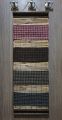 WALL HANGING ORGANIZER (04 POCKETS) BAMBOO STORAGE BAG RACK HANGER. 