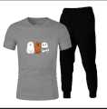 TRENDY WE BARE BEARS design printed Tracksuit for girls/women  half Sleeves T-Shirt & Trouser T gym wear Tshirt soft and comfortable summer wear track suit round neck comfy fabric  Teeshirt  for Summer Collection Elegant Trendy Wear. 