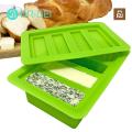 Durable Butter Mold Food-grade Silicone Butter Mold with Airtight Lid Homemade Butter Making Mould for Refrigerator Storage Kitchen Supplies. 