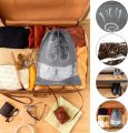 Shoe Bags for Travel,Shoe Bag Non-Woven Drawstring Travel Shoe Bag with Transparent Slot Portable Shoe Storage Bags Drawstring Shoe Bags for Daily and Travel Use(Grey). 