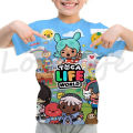 Toca Life world kids T shirt Harajuku o-neck boys T-shirts Kawaii girls tee shirt children clothes Toca Boca print T-shirt tops. 