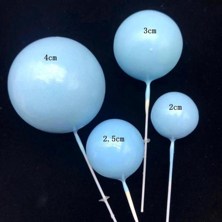10pcs Gold/sliver Ball Cake Topper Birthday Cake Decoration Cake Decor Ornament INS Baking Tools