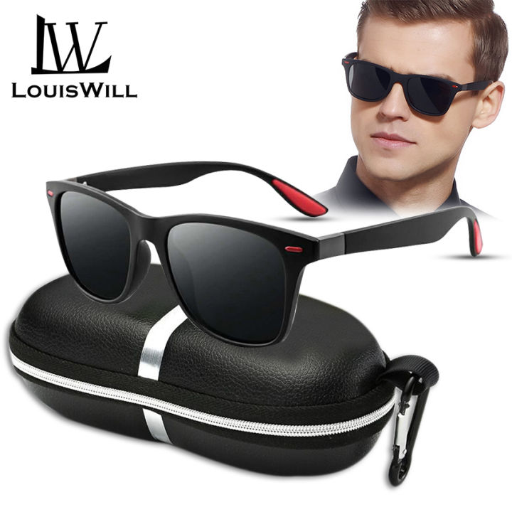LouisWill Men Polarized UV400 Sunglasses Day Night Dual Use Safety Driving Light Weight Sport