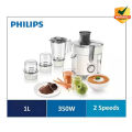 Philips Viva Collection 4 in 1 Juicer, Blender, Grinder And Chopper HR1847 - 350 Watts. 