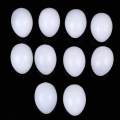10Pcs White Solid Plastic Solid Pigeon Eggs Dummy Fake Eggs Hatching Supplies. 