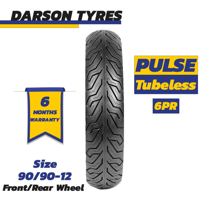 PULSE 90/90-12 (Front/Rear Wheel) - Tubeless Scooty Tyre - DARSON TYRES