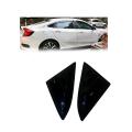 Pack of 2 Honda Civic X Side Quarter Glass Cover Black Decoration Pice. 