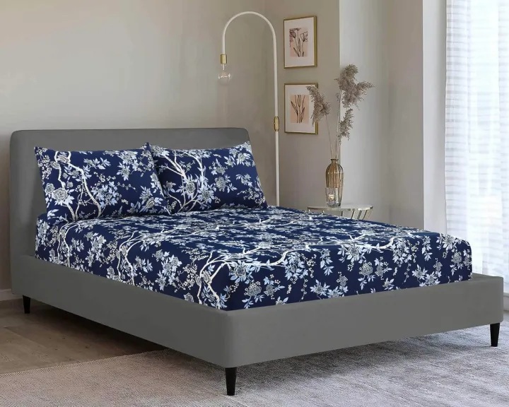 3Pcs%20Cotton%20Fitted%20Bed%20sheets%20Double%20bed%20with%20Pillow%20Cases-%20Printed%20Doublebed%20Fitted%20Sheets%20King%20Size%20with%202%20Pillow%20Covers-%20Tulips%20-%20Image%202