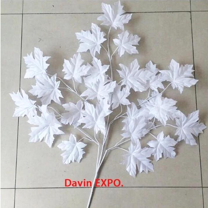 Pack%20of%206%20piece%20simulation%20artificial%20%20white%20maple%20leaf%20leaves%20%20Decorative%20flower%20Party%20DIY%20Home%20Wedding%20Mall%20decoration%20Flower%20-%20Image%202