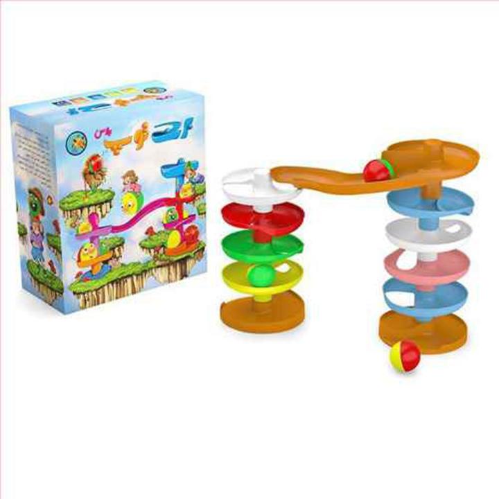 Ball and Slide Burg Top 11 Step Roll Ball Ramp Big Roll Ball Tunnel Baby Ball Tower Rolling Ball 3D Puzzle Blocks and Building Toy Set Creative Playing for Boys an d Girls Early Learning Fun Toy for Kids Birthday Gift Fun Toy Pre-School Baby and Toddlers