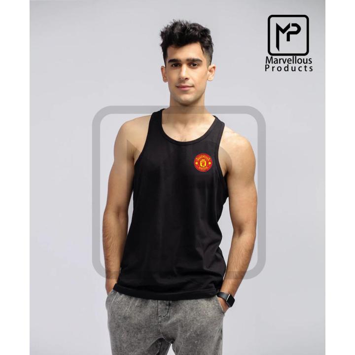 Manchester United C.F Basic Tank Tops for Men - Football Beach Workout Muscle Mens Tank Top - Marvellous Products