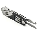 17-In-1 Stainless Steel Adjustable Wrench Foldable Pocket Multi Tool Multifunctional Spanner Screwdriver Bits Kit Black. 