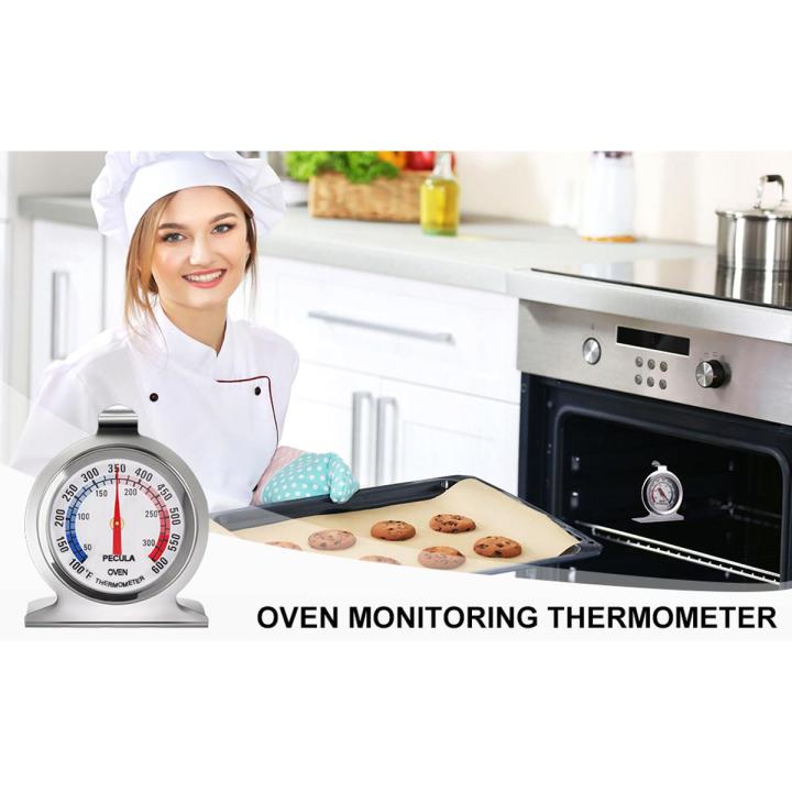 Oven Thermometer 50-300°C/100-600°F, Oven Grill Fry Chef Smoker Thermometer Instant Read Stainless Steel Thermometer Kitchen Cooking Thermometer for BBQ Baking